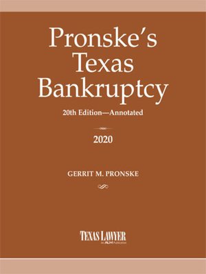 cover image of Pronske's Texas Bankruptcy
